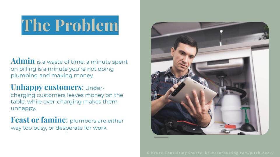 Slide 1 - B2B Pitch Deck Problem Slide