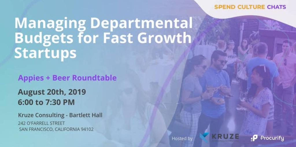 Event - Managing Departmental Budgets for Fast Growth Startups