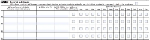 Complete Part III - Covered Individuals (if applicable)