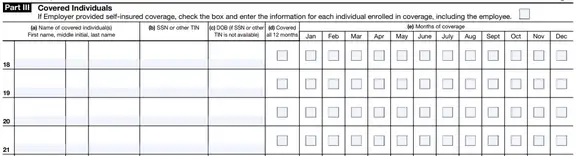 Complete Part III - Covered Individuals (if applicable)