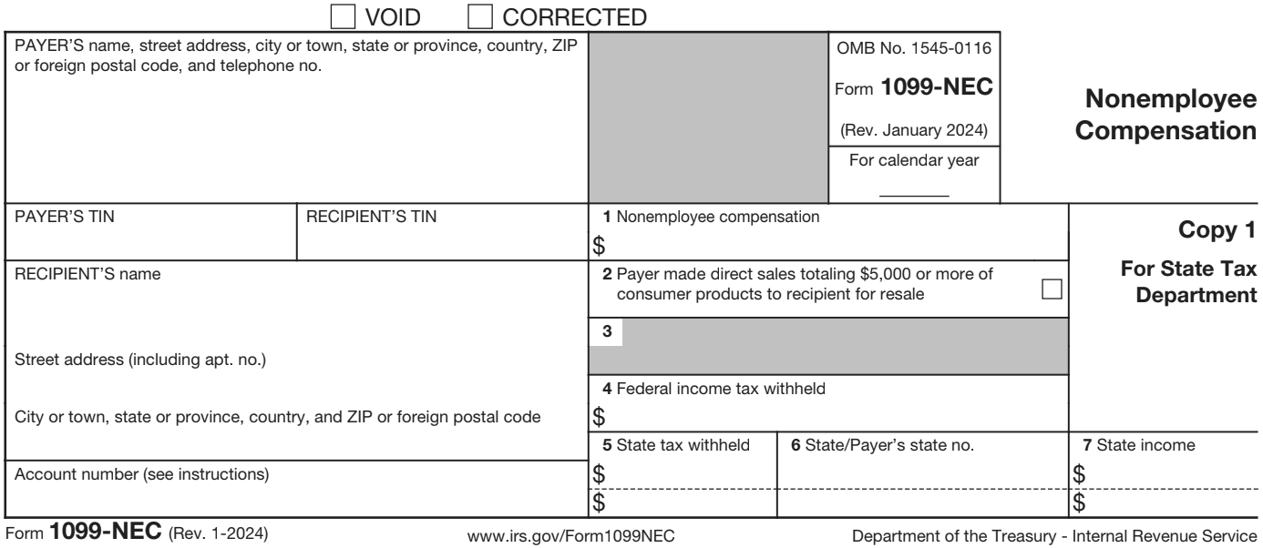 Form 1099-MISC Miscellaneous Information Form 1099-MISC Miscellaneous Information