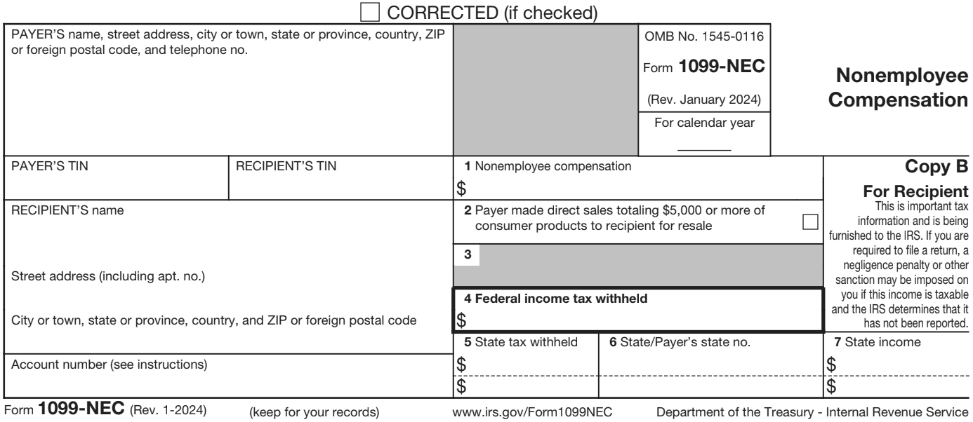 Form 1099-MISC Copy B Form 1099-MISC Copy B