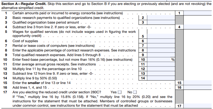 Fill Out Section A - Regular Credit Fill Out Section A - Regular Credit