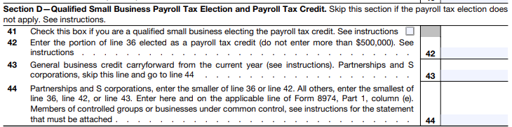 Fill Out Section D - Eligible Small Business