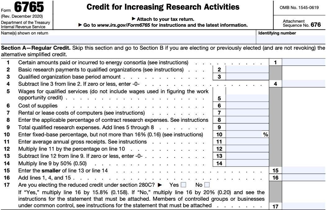 6765 IRS Forms