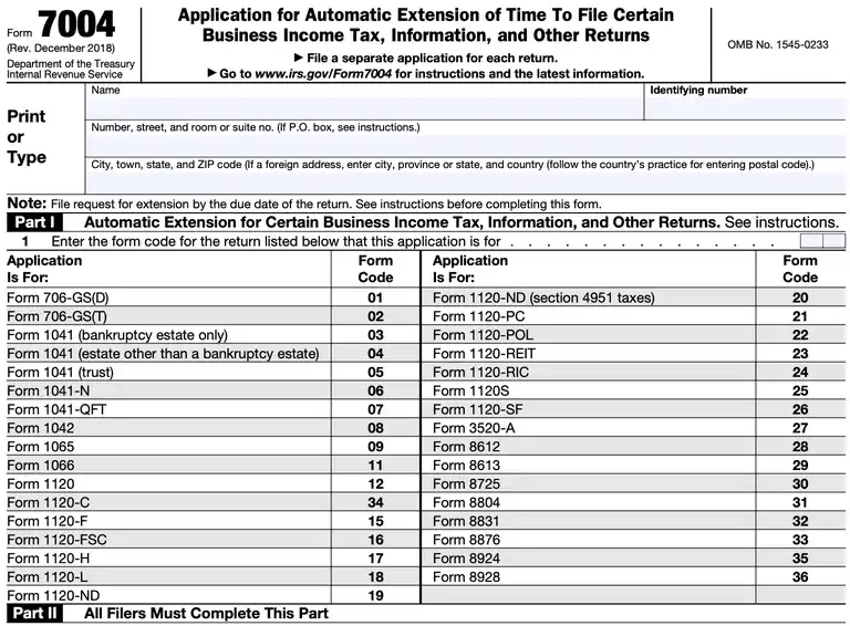 Form 7004