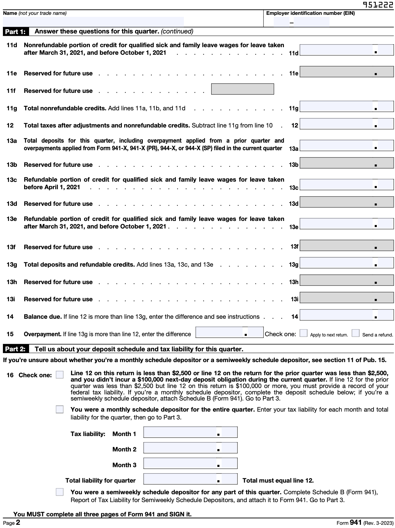 Form 941 page 2