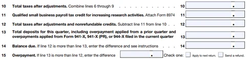 Fill in tax adjustments