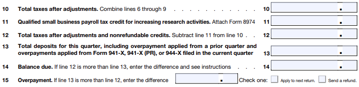 Fill in tax adjustments