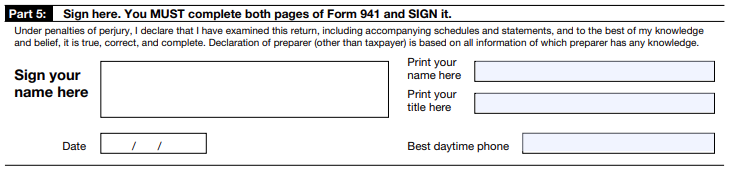 Fill in signature