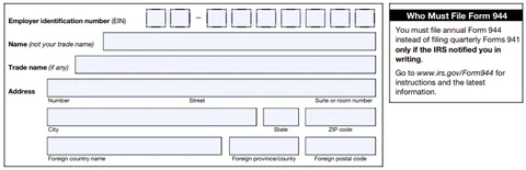 Complete the Header Section