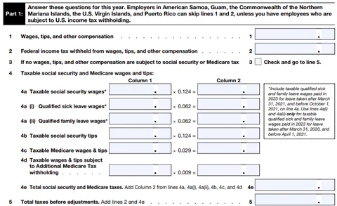 Fill Out Part 1 - Federal Employment Tax Liability Fill Out Part 1 - Federal Employment Tax Liability