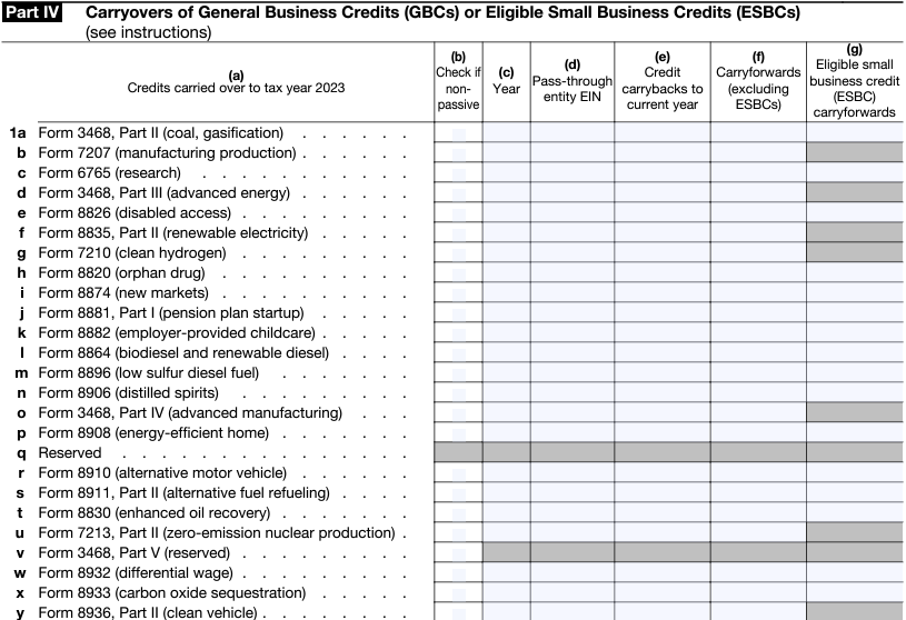 Claim Carryforward And Carryback Credits