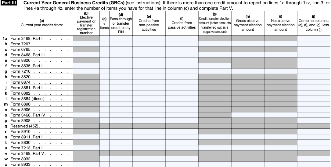 Incorporate Individual Business Tax Credits Incorporate Individual Business Tax Credits