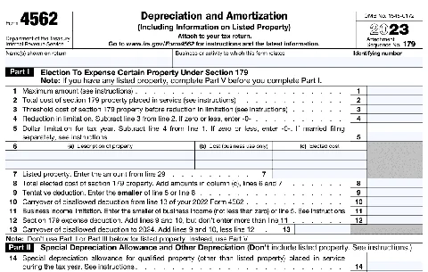 Form 4562 Instructions Form 4562 Instructions