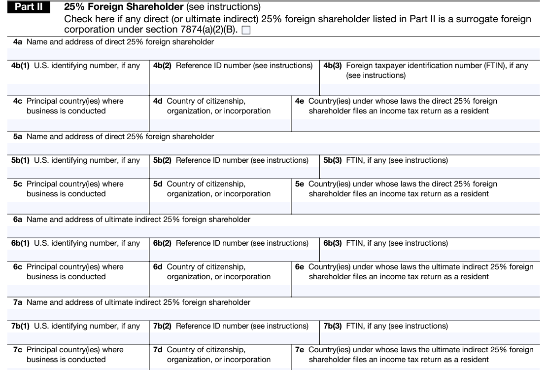 25% Foreign Shareholder