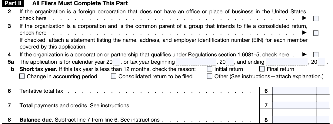 Form 7004 Part 2 Form 7004 Part 2