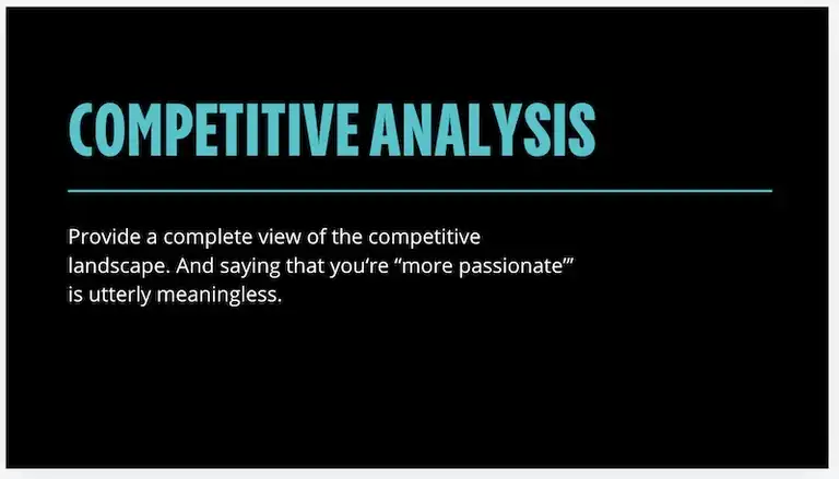 Competitive analysis