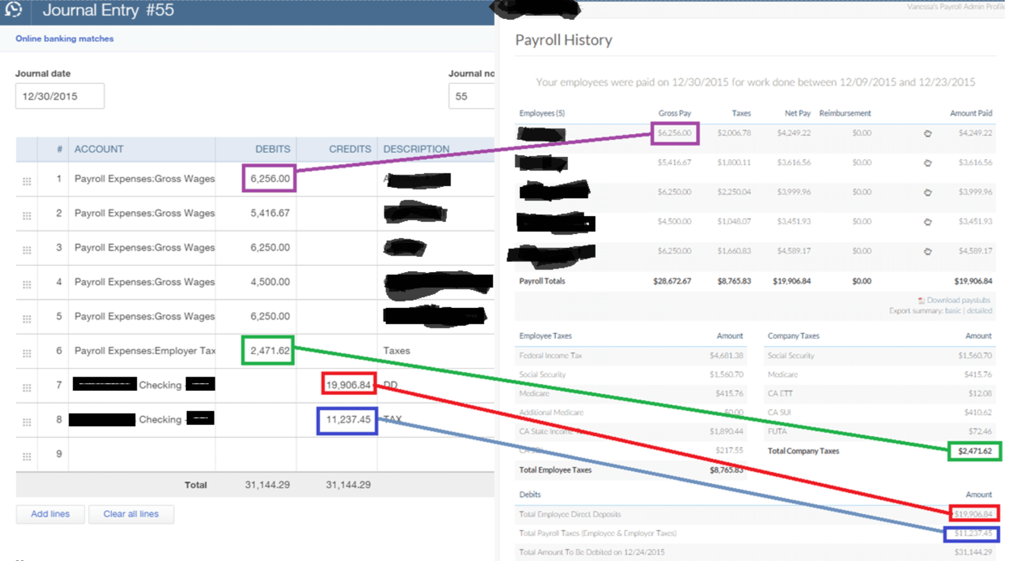 Payroll not booked correctly