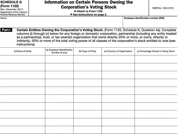 Form 1120 Schedule G Part 1