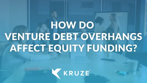 How do venture debt overhangs affect equity funding?