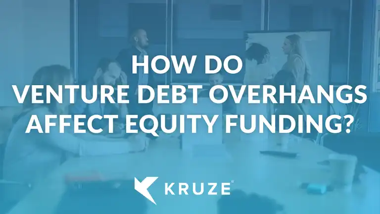 How do venture debt overhangs affect equity funding?