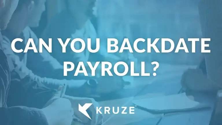 Can you backdate payroll?