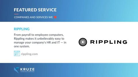 Featured Service: Rippling for Startups
