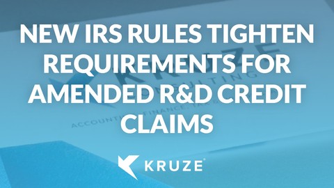 New R&D Tax Credit Rules