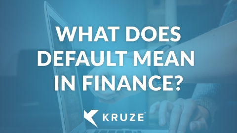 What does the term default mean in finance?