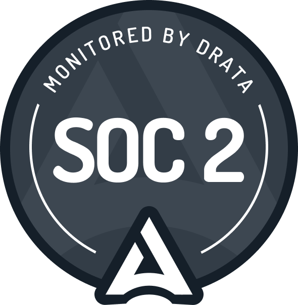 SOC2 monitored by Drata