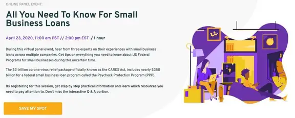 Webinar: SMB loans during COVID