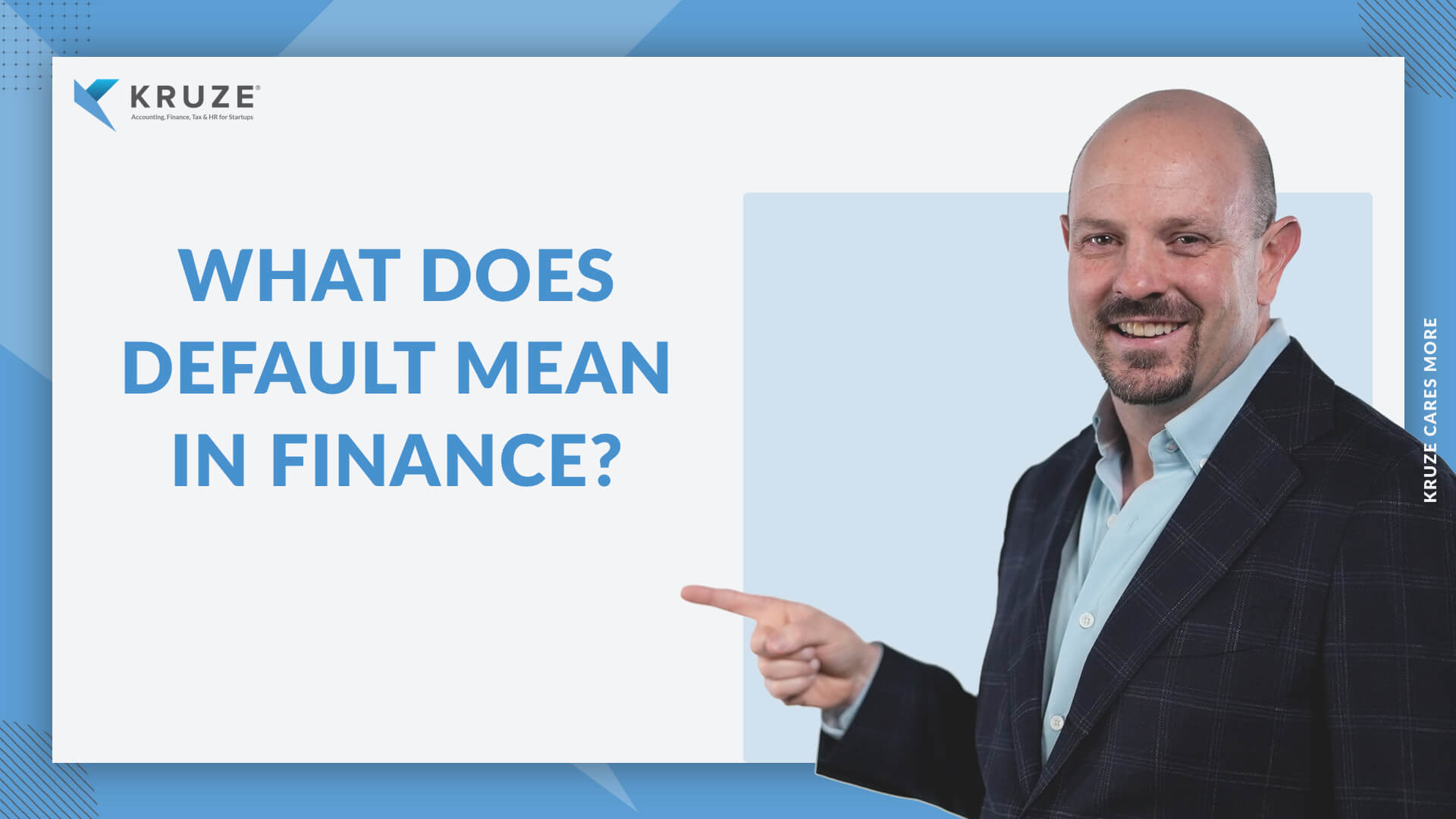 What does the term default mean in finance?